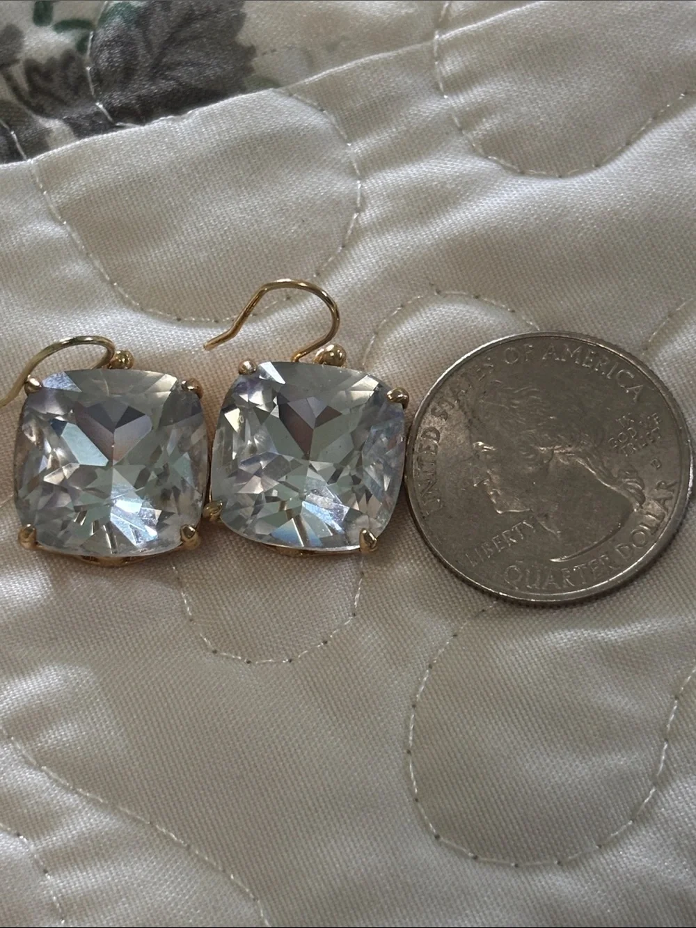 Tory Burch Gold Octagon Logo Drop Earring